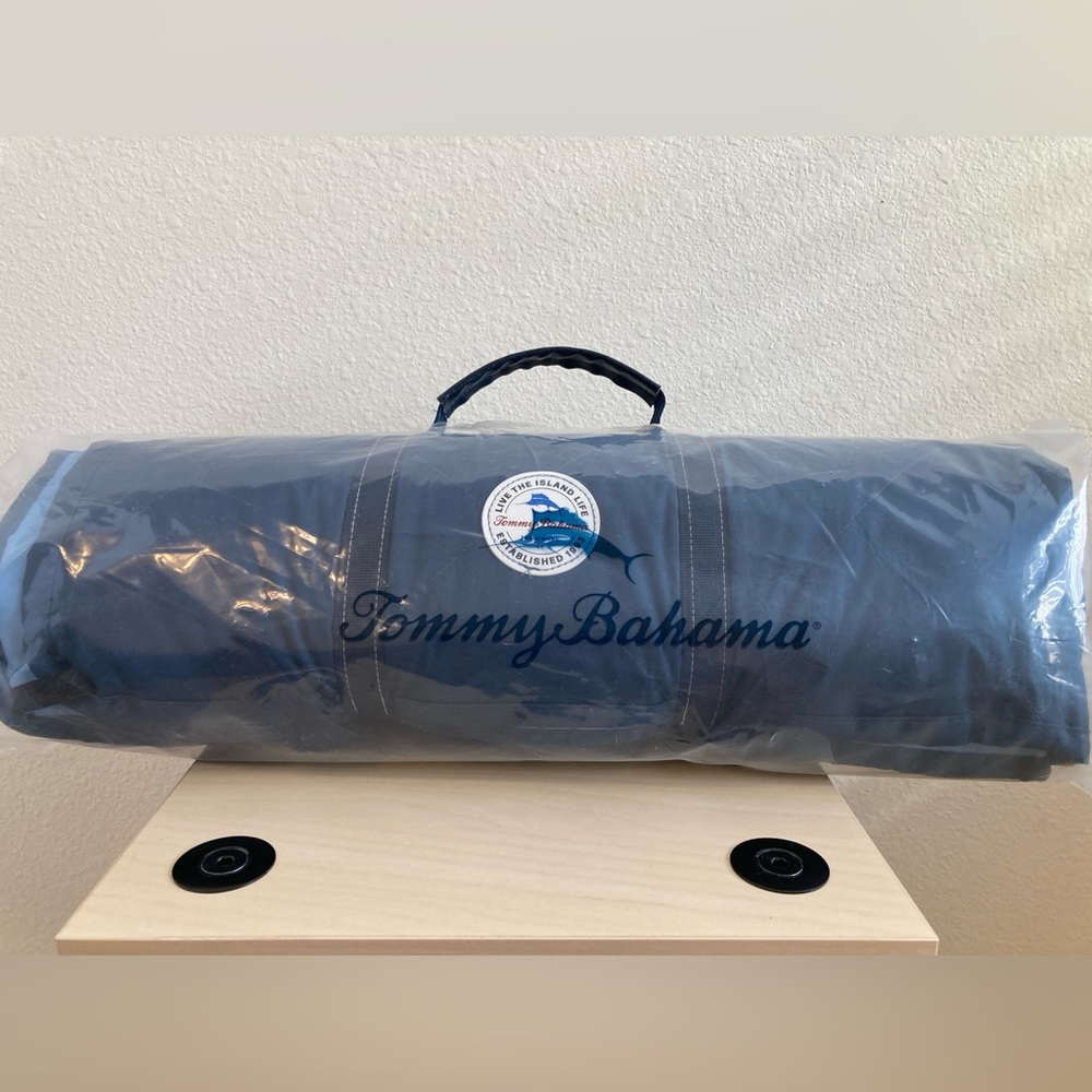 Tommy Bahama Navy Oversized Outdoor Packable Blanket